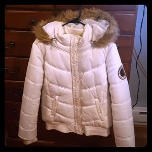 All white Apple Bottoms winter coat